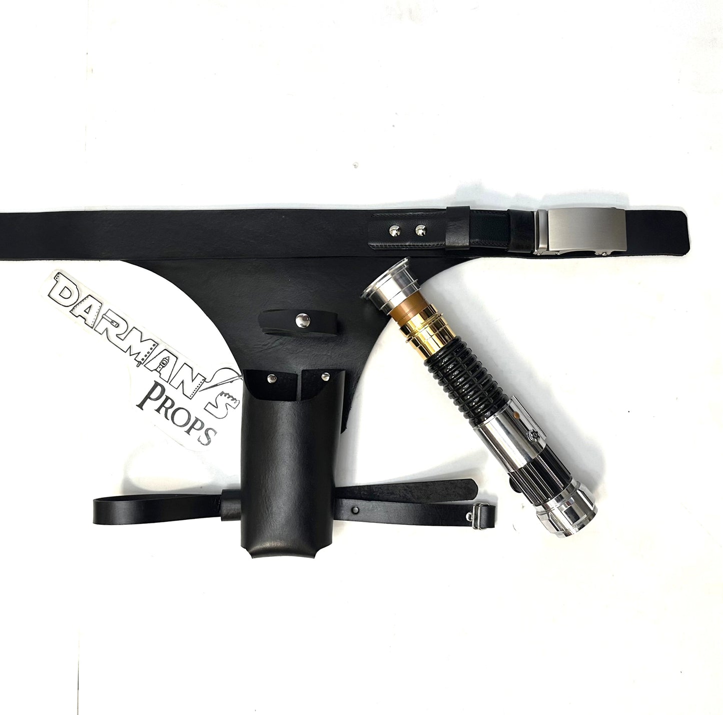 Galactic belt rig with Finn inspired Pouch and Light Saber Holder Pouch