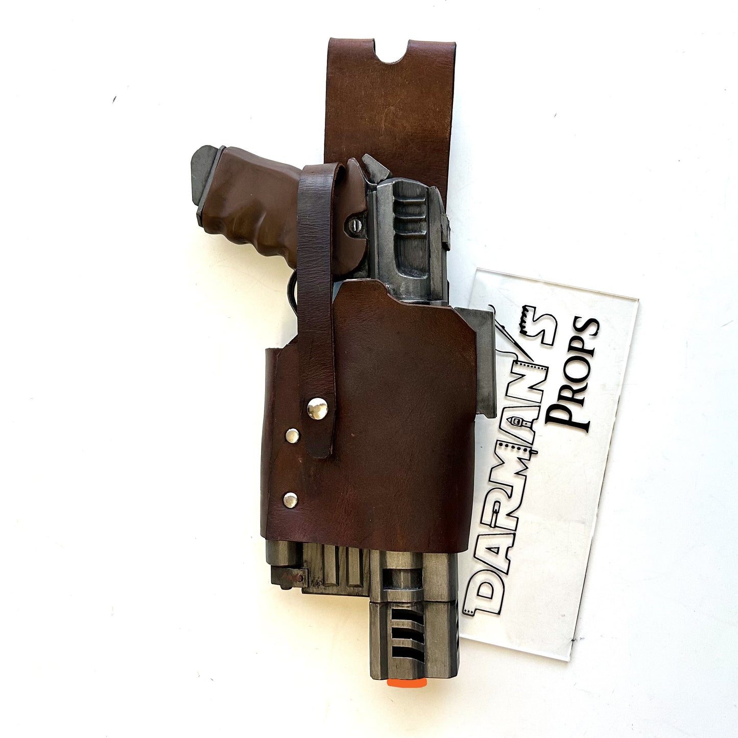 Fallout 10mm pistol with attachments Single drop leg holster
