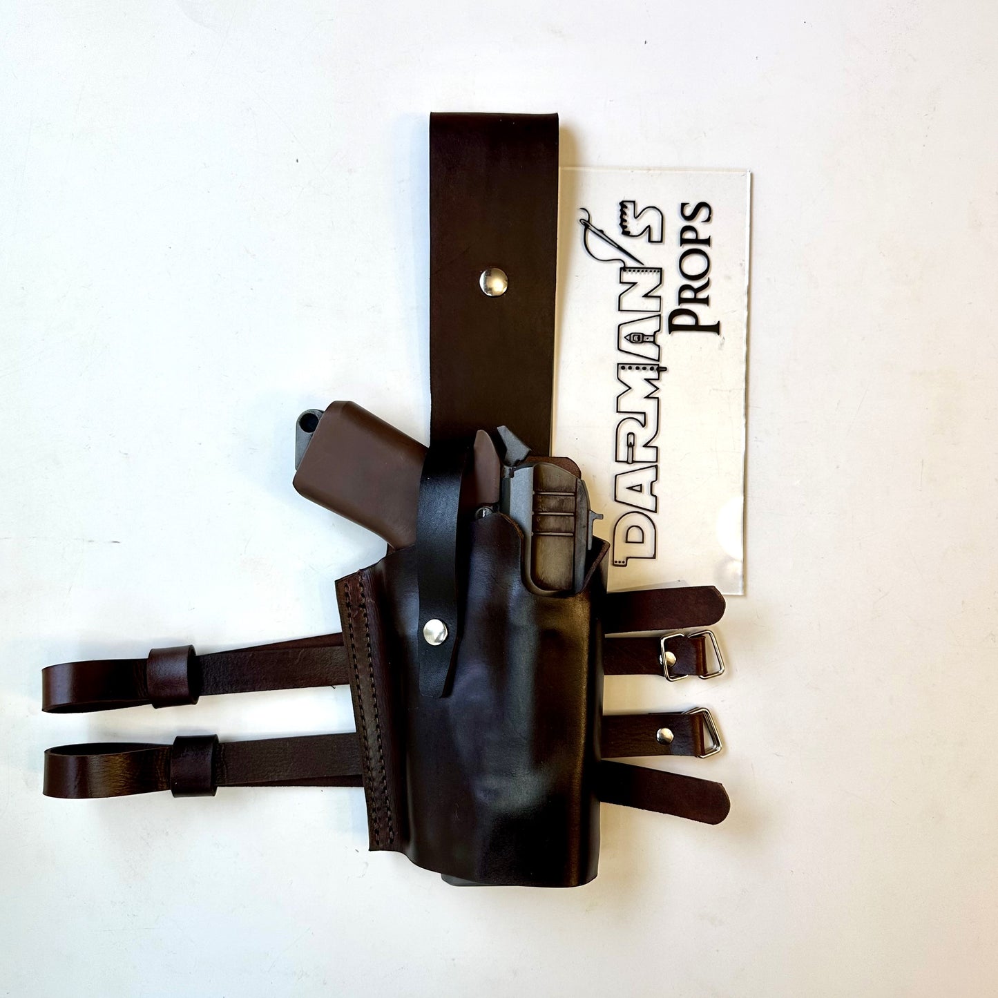 Fallout 10mm pistol gun Single drop leg holster version 2