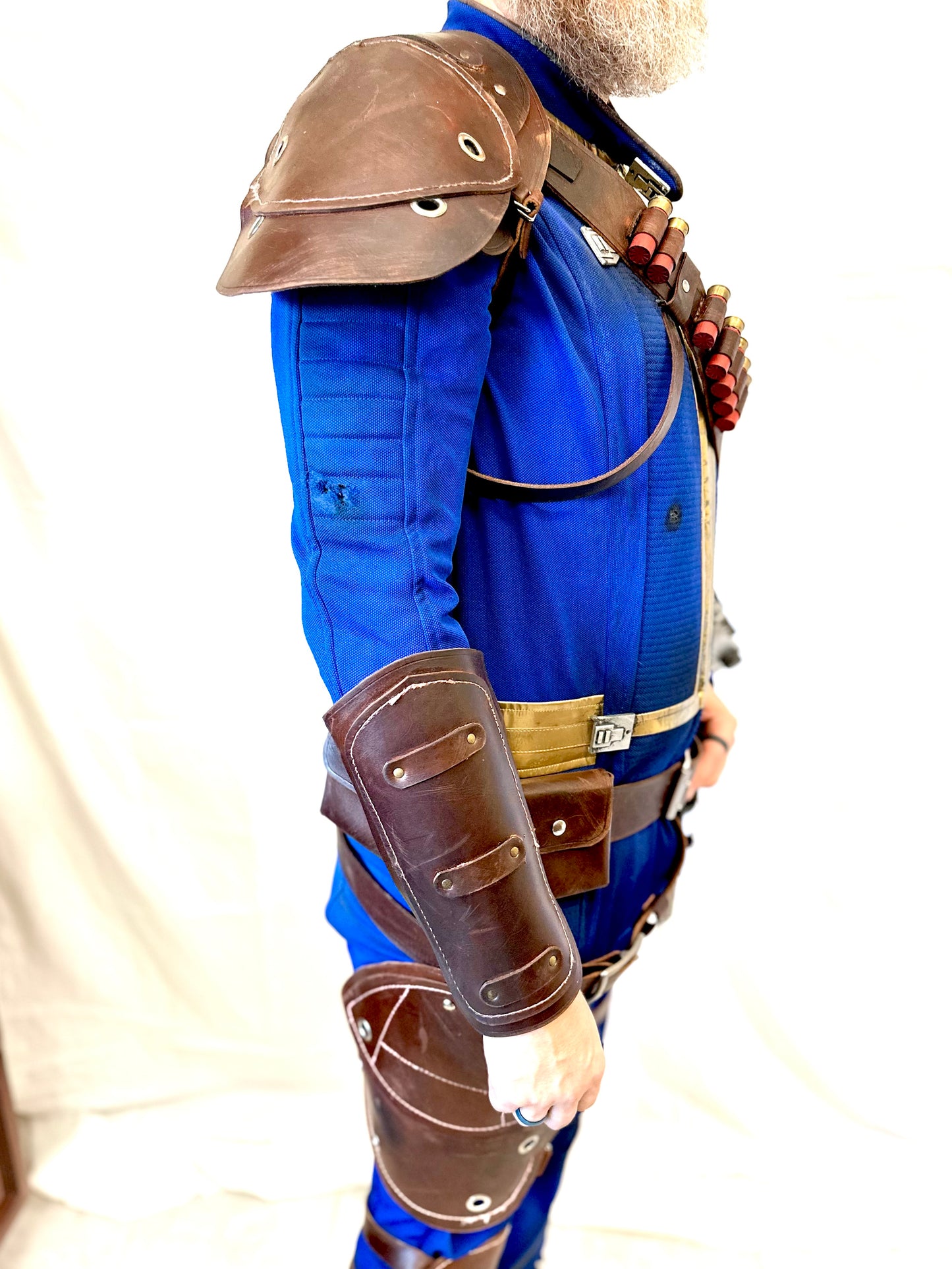 Fallout Leather Armor set - Shoulder, forearm, thigh, knee, and shin