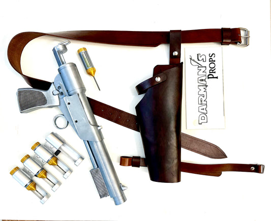 Lucy Vault-Tec Tranquilizer prop Holster and belt From Fallout Wedding dress Bandolier as well