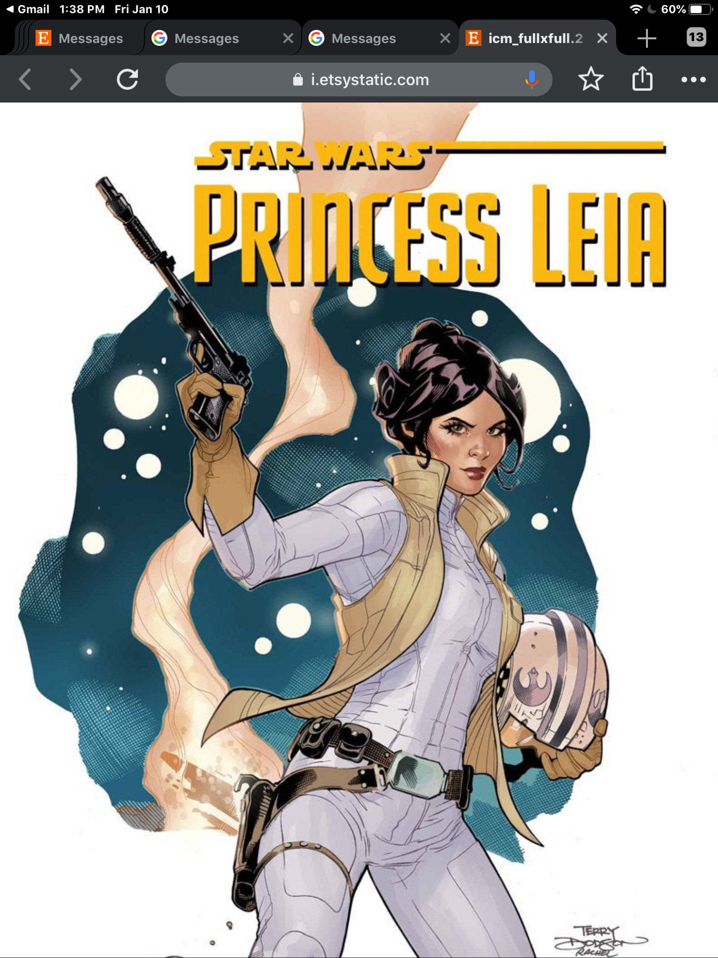 Princess Leia Belt holster and 5 pouch rig from the Comic book cover art