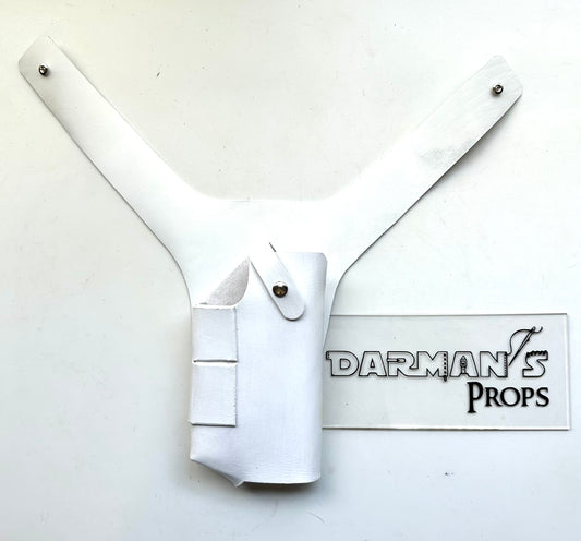 Imperial Armored Commando pistol Holster Y Drop in White from The Mandalorian