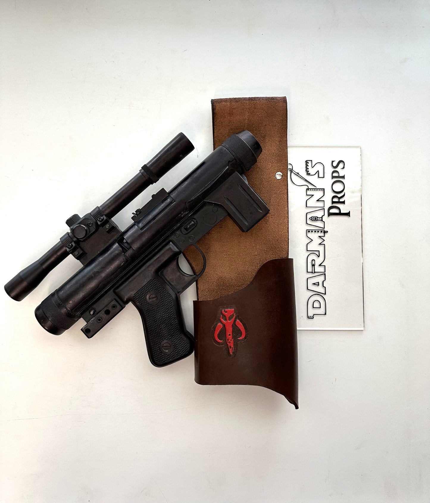 Mandalorian Officer SE-14R Holster with Mythosaur Skull stamp