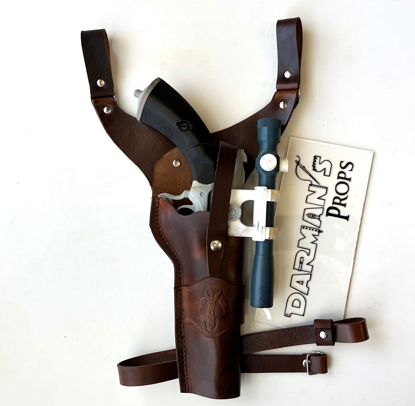Westar 88 Mandalorian Y Drop Holster w/ Mythosaur Skull Stamp