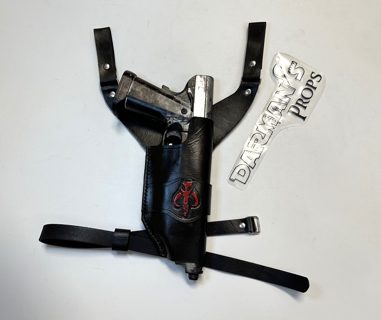 Westar 35 Mandalorian Y Drop Holster w/ Mythosaur Skull Stamp