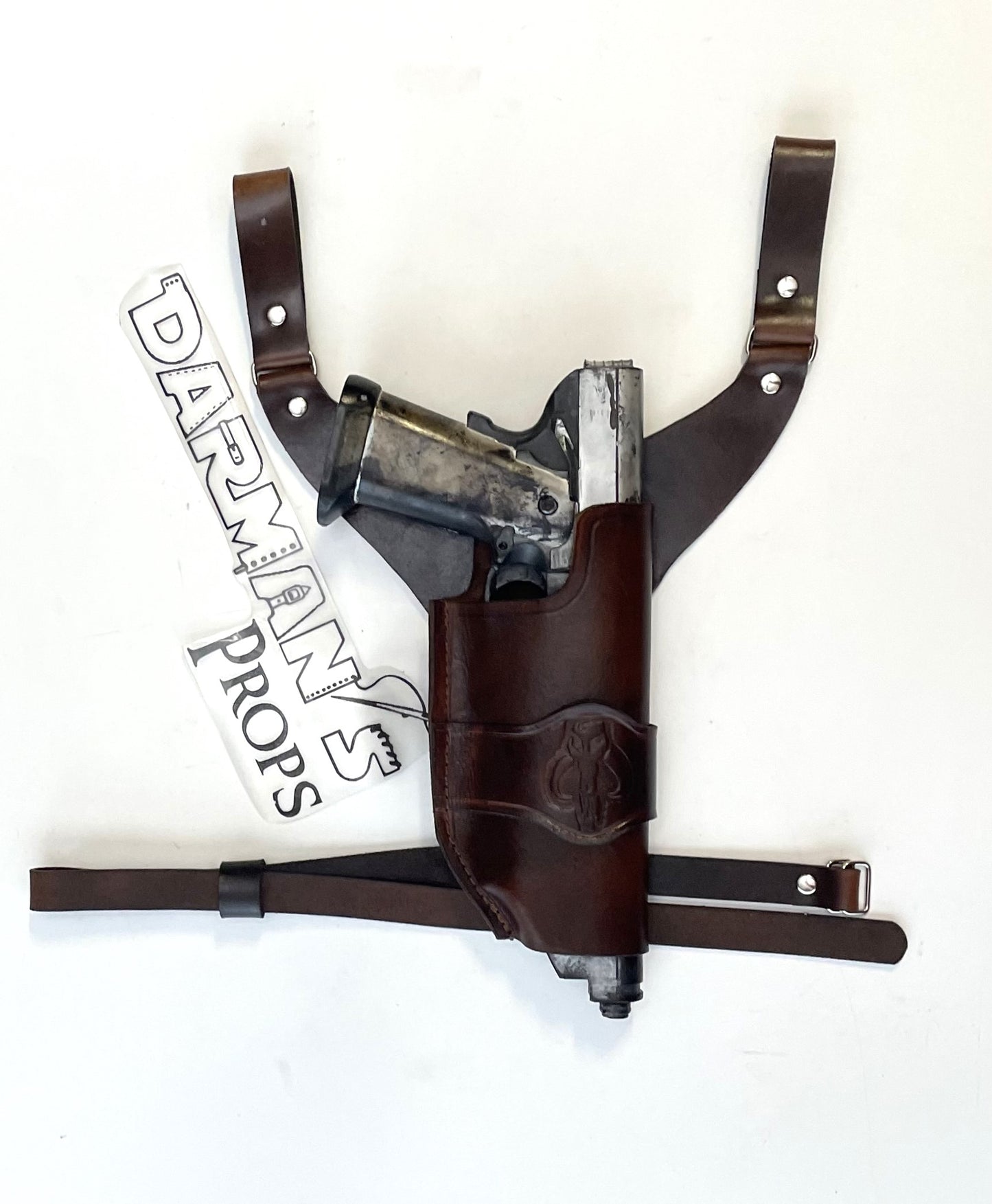 Westar 35 Mandalorian Y Drop Holster w/ Mythosaur Skull Stamp