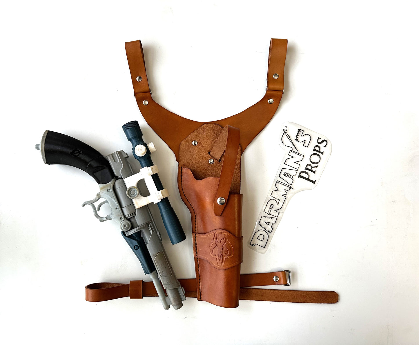 Westar 88 Mandalorian Y Drop Holster w/ Mythosaur Skull Stamp