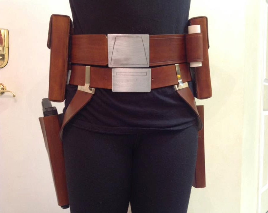 Sabine Wren Double Belt rigs: 2 Holsters, 5 Pouches, and comm holder plus Calf ammo straps