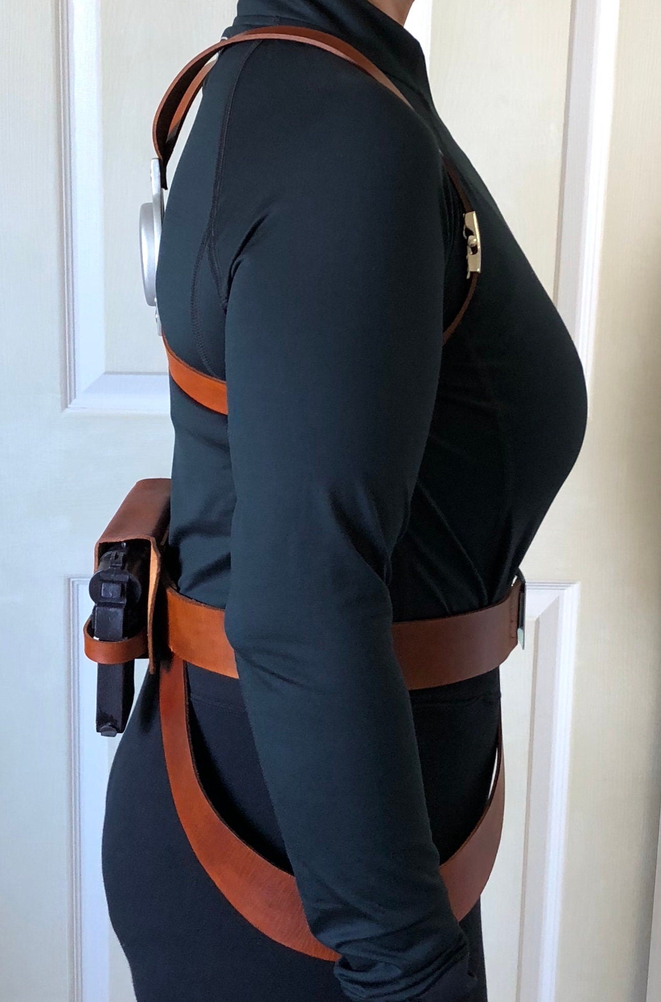 Mara Jade Belt, Rear Holdout holster Rig with Matching arm bands and Harness Set