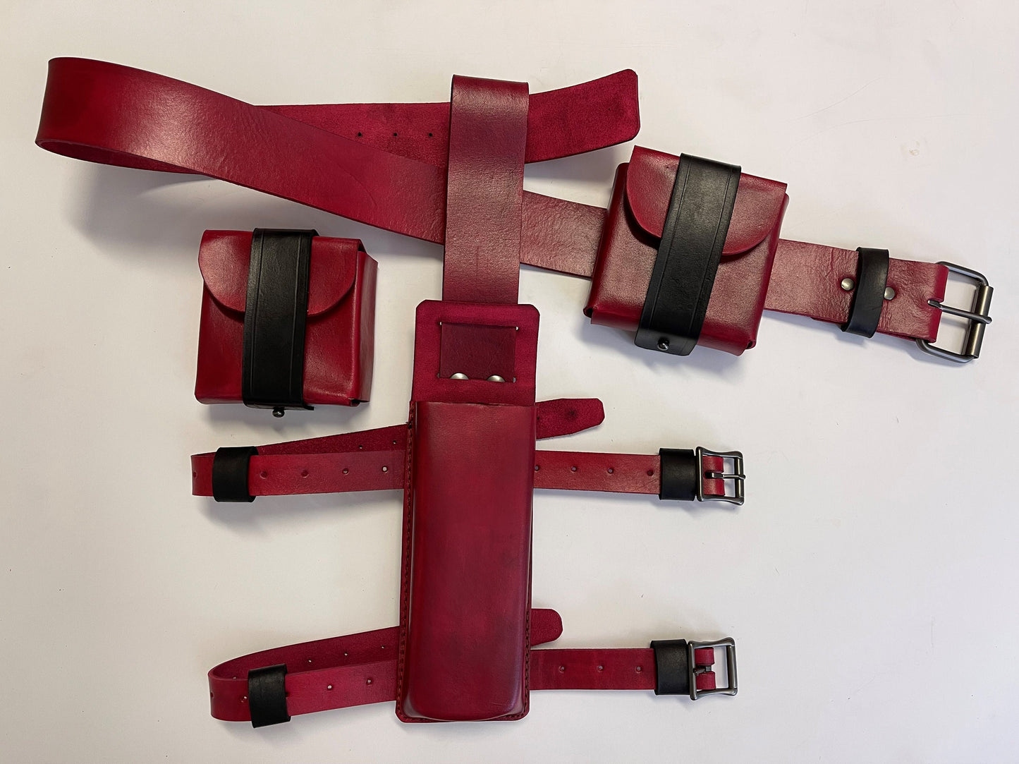 Daredevil Belt, 2 utility pouches, and Billy Club drop pouch set