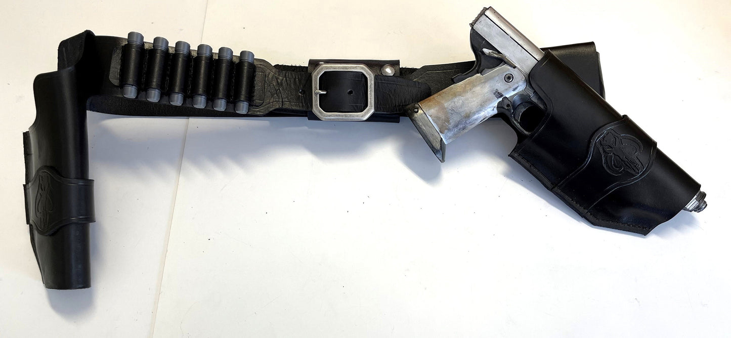 Westar 35 Mandalorian Belt & Double Holster w/ Mythosaur Skull Stamp
