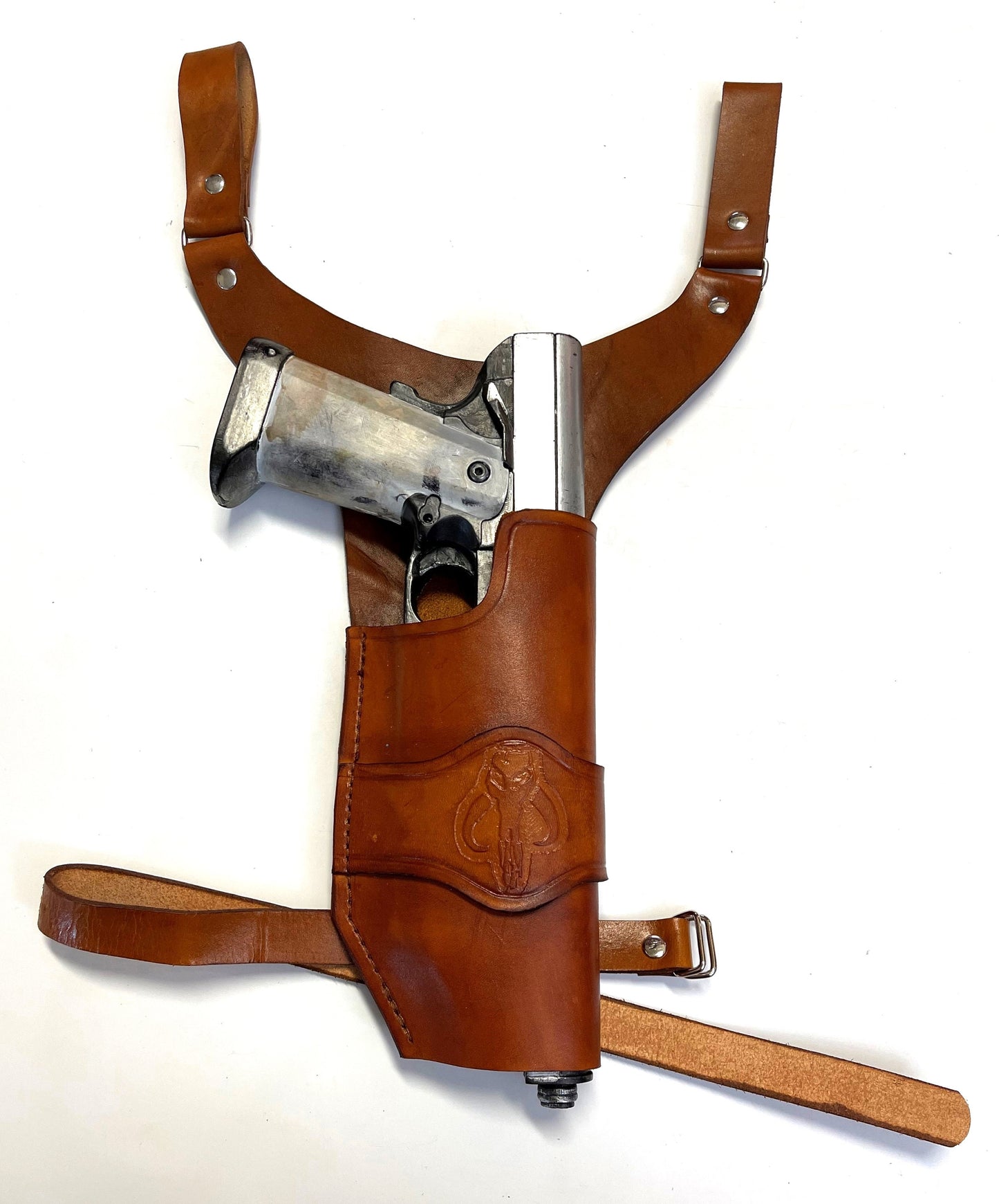 Westar 35 Mandalorian Y Drop Holster w/ Mythosaur Skull Stamp