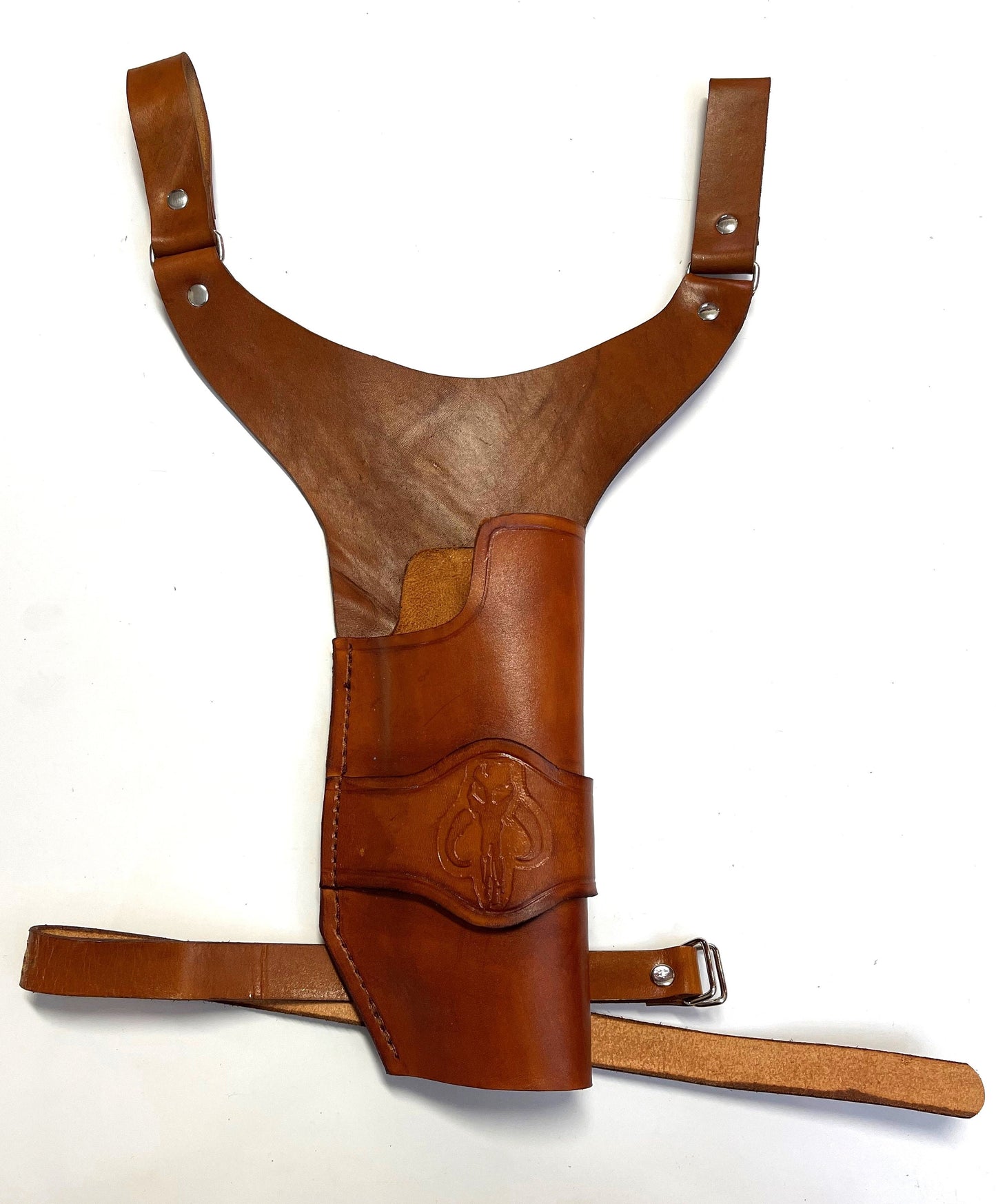 Westar 35 Mandalorian Y Drop Holster w/ Mythosaur Skull Stamp