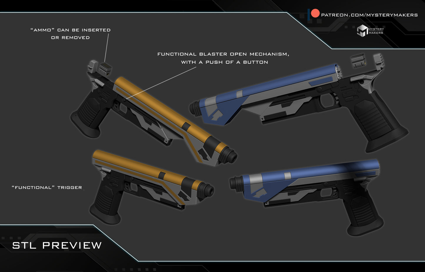 Sabine Wren Westar 35 Blaster Prop set of 2