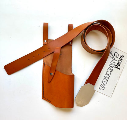 DH-17 Holster, Belt, And Buckle in Brown Rebel Fleet Trooper rig