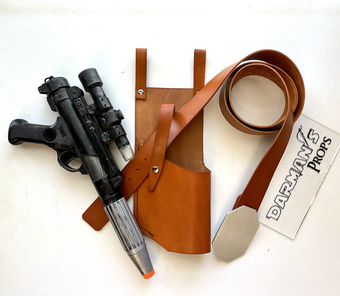 DH-17 Holster, Belt, And Buckle in Brown Rebel Fleet Trooper rig