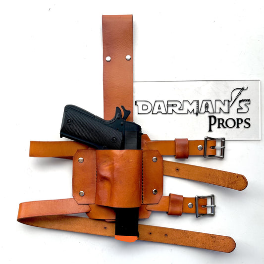 Colt Model 1911 .45 Cal Single drop leg holster Deadpool Style
