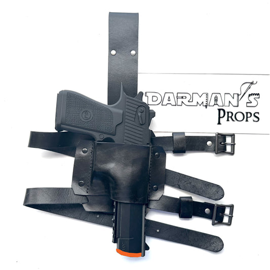 Desert Eagle 50 Cal Single drop leg holster Deadpool Style