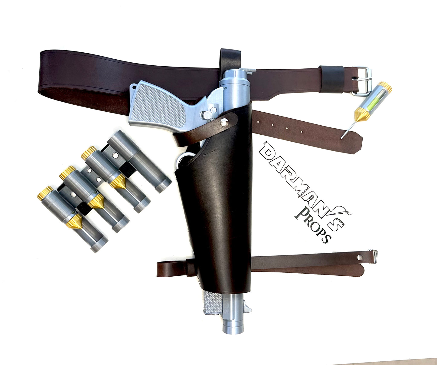 Lucy Vault-Tec Tranquilizer prop Holster and belt From Fallout Wedding dress Bandolier as well