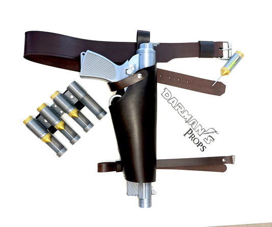 Lucy Vault-Tec Tranquilizer prop Holster and belt From Fallout Wedding dress Bandolier as well