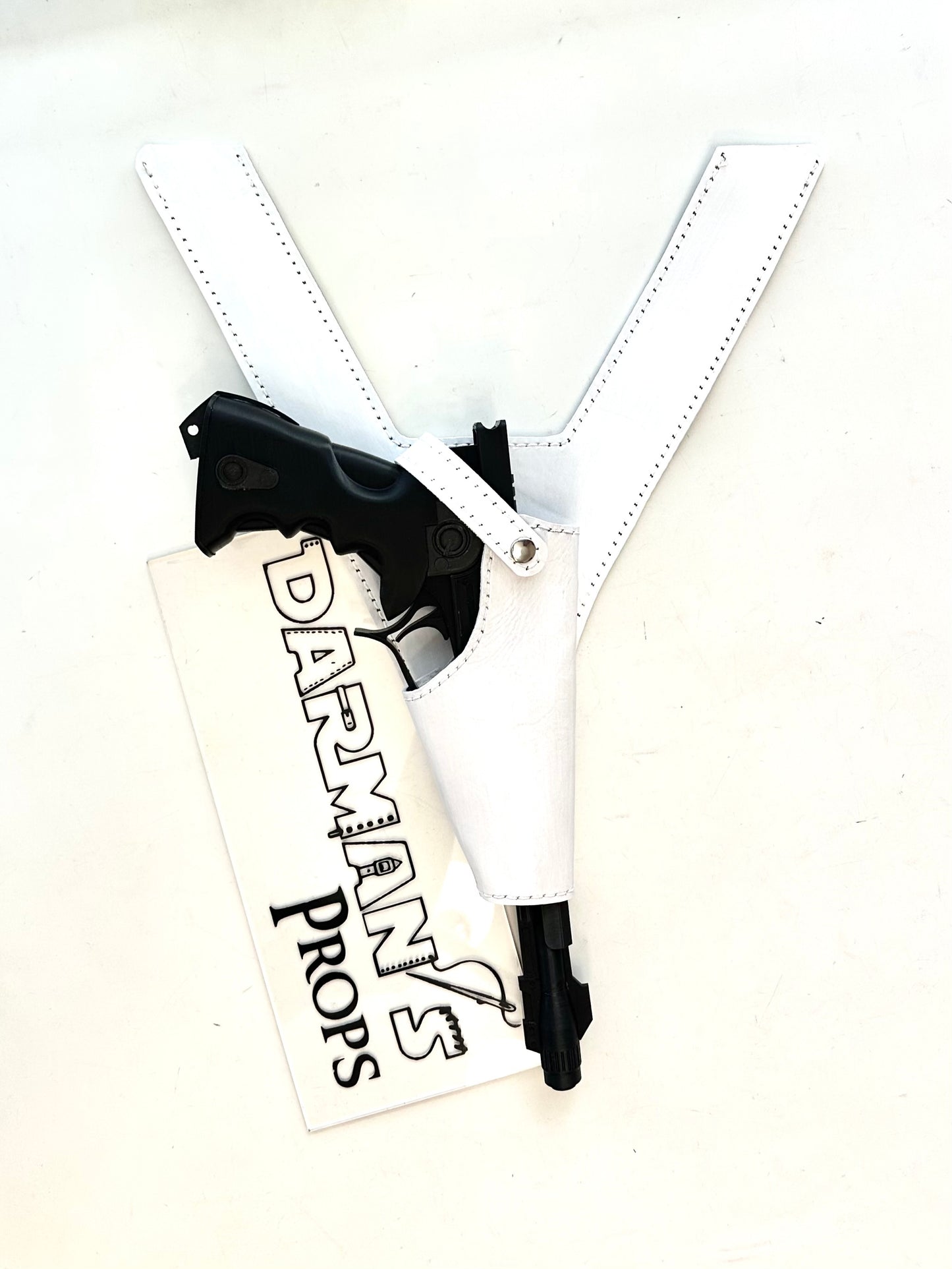 Imperial Armored Commando Captain / Commander pistol Holster Y Drop in White from The Mandalorian