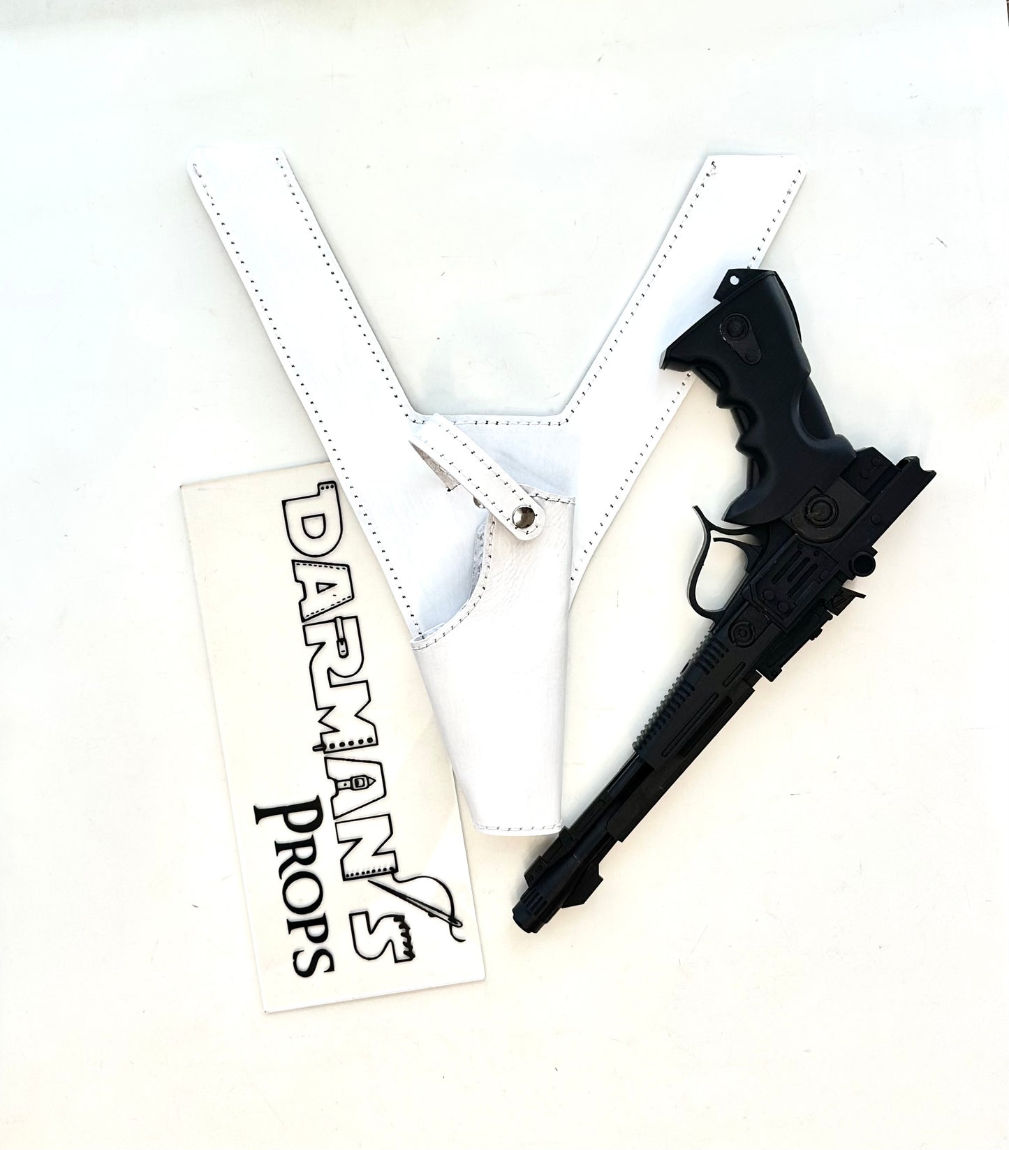 Imperial Armored Commando Captain / Commander pistol Holster Y Drop in White from The Mandalorian