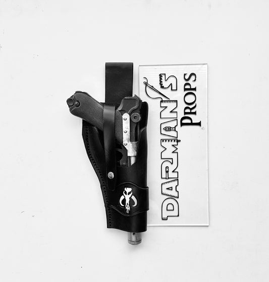 Jyn Erso A-180 Single drop Style Holster w/ Mythosaur Skull Stamp