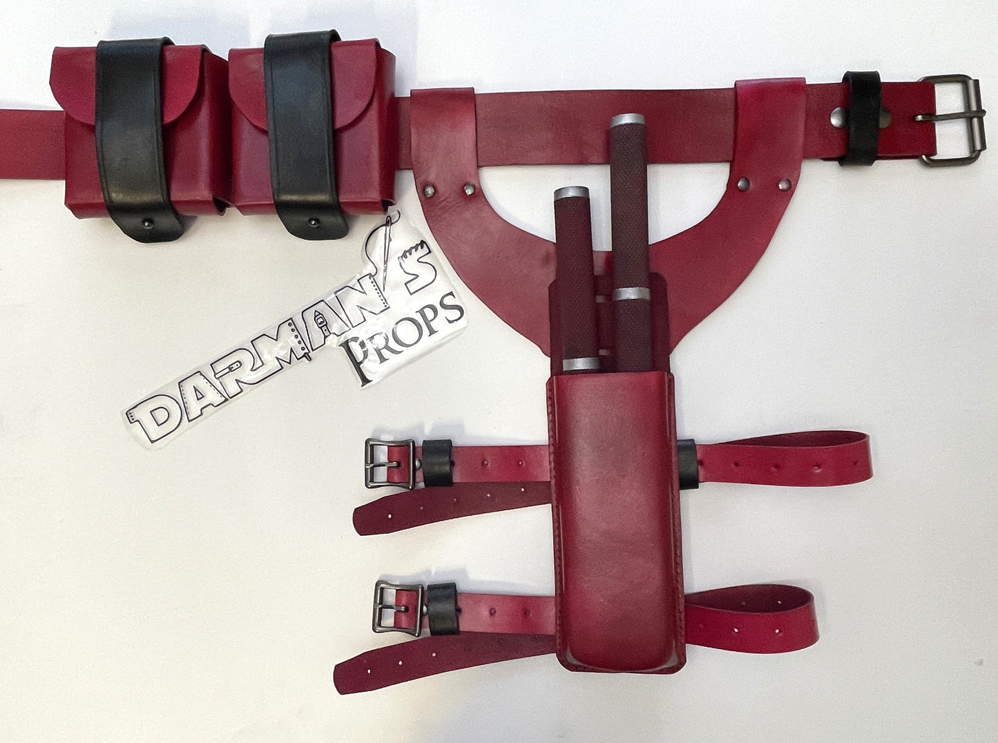 Daredevil Belt, 2 utility pouches, and Billy Club Y drop pouch set