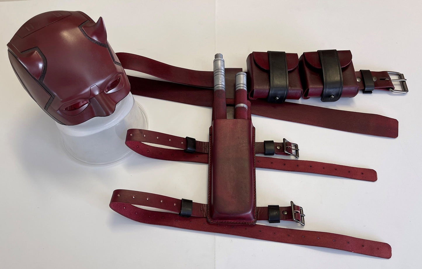 Daredevil Belt, 2 utility pouches, and Billy Club drop pouch set