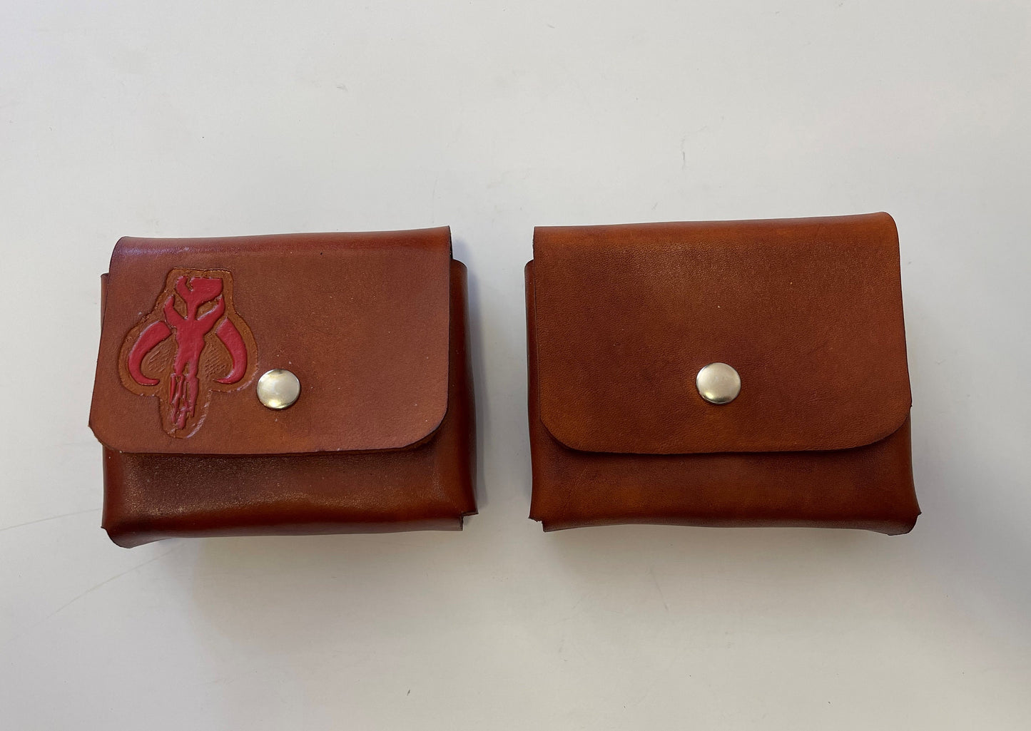 Set of 2 Mandolarian Pouches w/ Mythosaur Skull embossing