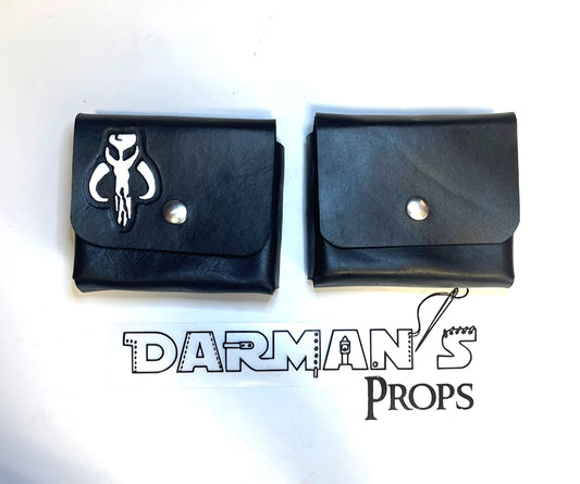 Set of 2 Mandolarian Pouches w/ Mythosaur Skull embossing