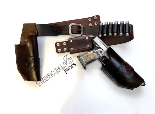 Westar 35 Mandalorian Belt & Double Holster w/ Mythosaur Skull Stamp