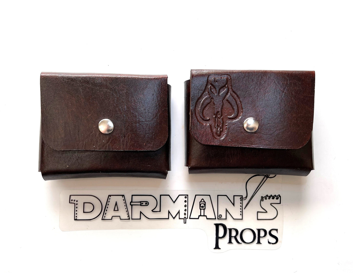 Set of 2 Mandolarian Pouches w/ Mythosaur Skull embossing