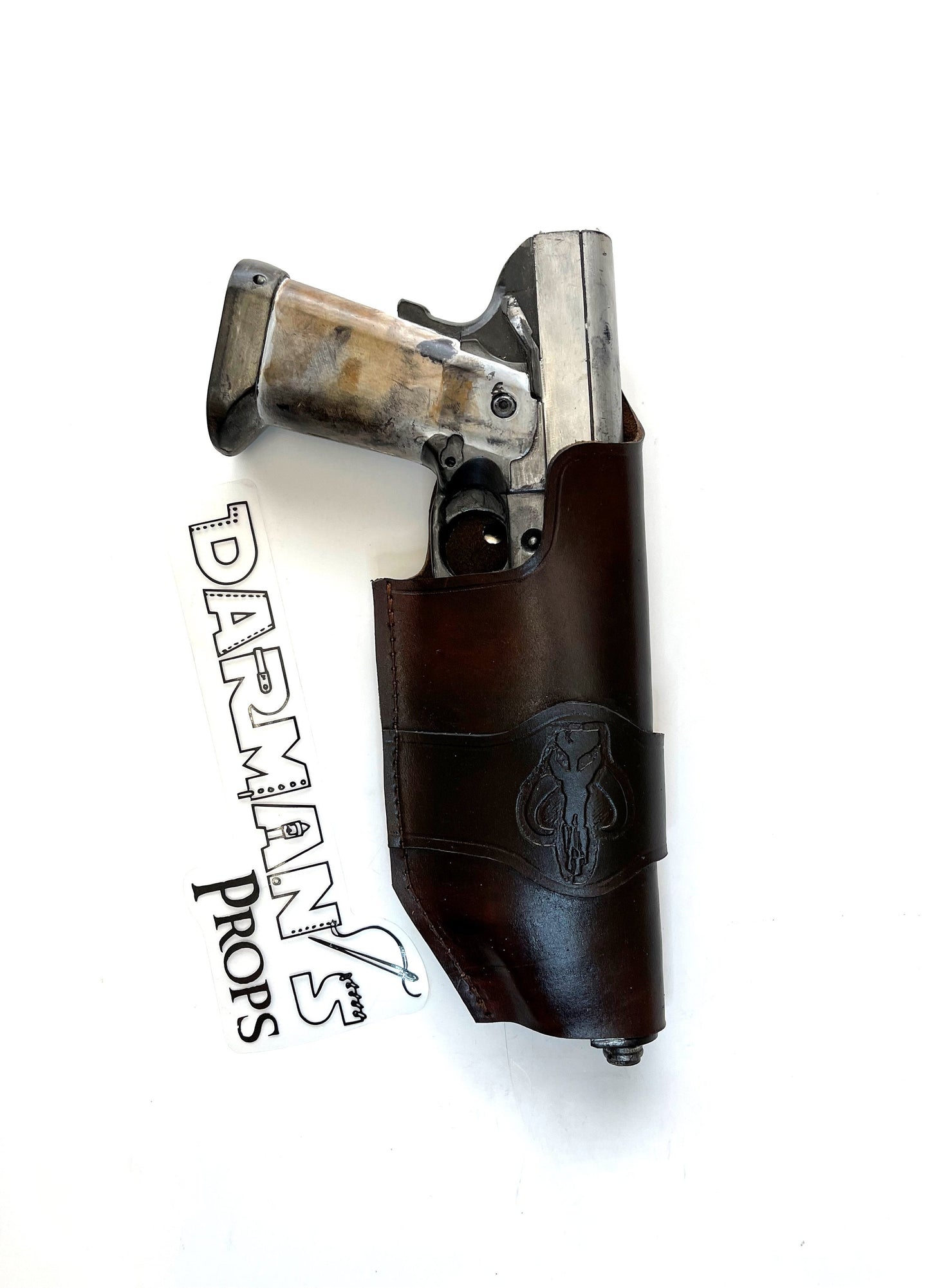 Westar 35 Mandalorian On the belt Holster w/ Mythosaur Skull Stamp