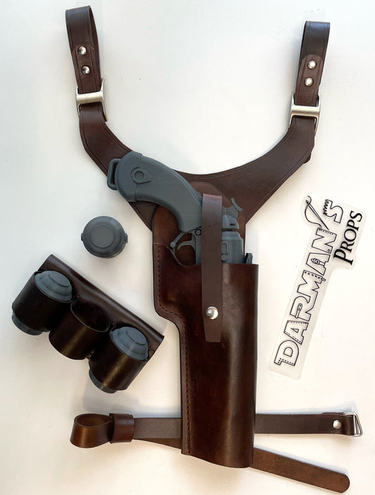 FS-21 Blaster Pistol Holster Y Drop W/ Keepers and Cylinders Holder